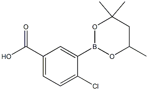 4-Chloro-3-(4,4,6-trimethyl-1,3,2-dioxaborinan-2-yl)benzoic acid Struktur