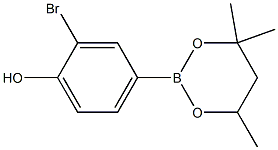 2-Bromo-4-(4,4,6-trimethyl-1,3,2-dioxaborinan-2-yl)phenol Struktur