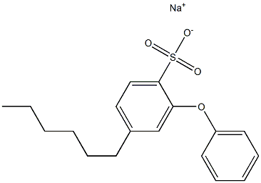 4-Hexyl-2-phenoxybenzenesulfonic acid sodium salt Struktur