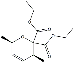 (3S,6R)-3,6-Dihydro-3,6-dimethyl-2H-pyran-2,2-dicarboxylic acid diethyl ester Struktur