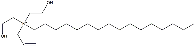 N,N-Bis(2-hydroxyethyl)-N-(2-propenyl)-1-hexadecanaminium Struktur