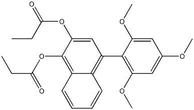 4-(2,4,6-Trimethoxyphenyl)naphthalene-1,2-diol dipropanoate Struktur