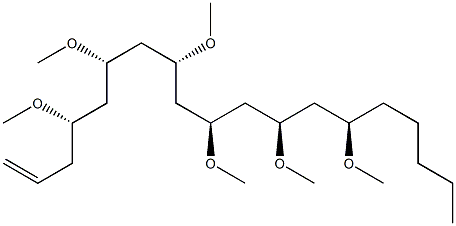 (4S,6S,8S,10R,12R,14R)-4,6,8,10,12,14-Hexamethoxy-1-nonadecene Struktur