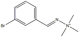 [(E)-3-Bromophenylmethyleneamino]trimethylaminium Struktur