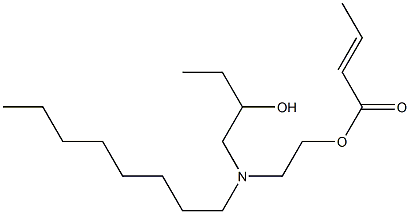 (E)-2-Butenoic acid 2-[N-(2-hydroxybutyl)-N-octylamino]ethyl ester Struktur