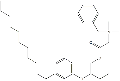 N,N-Dimethyl-N-benzyl-N-[[[2-(3-undecylphenyloxy)butyl]oxycarbonyl]methyl]aminium Struktur