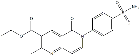 6-(4-Sulfamoylphenyl)-2-methyl-5-oxo-5,6-dihydro-1,6-naphthyridine-3-carboxylic acid ethyl ester Struktur