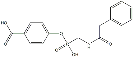 [[(Phenylacetyl)amino]methyl]phosphonic acid p-carboxyphenyl ester Struktur