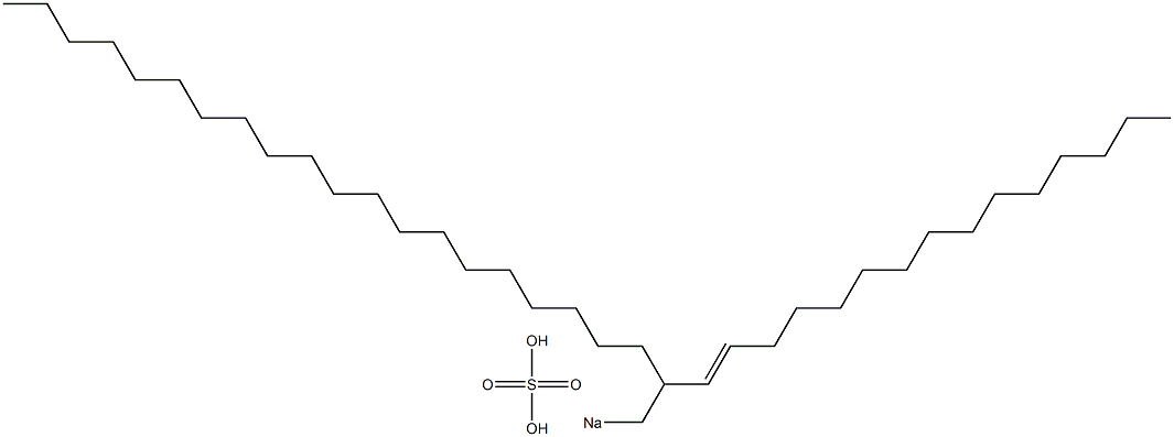 Sulfuric acid 2-(1-pentadecenyl)docosyl=sodium ester salt Struktur