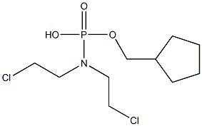 N,N-Bis(2-chloroethyl)amidophosphoric acid hydrogen (cyclopentylmethyl) ester Struktur