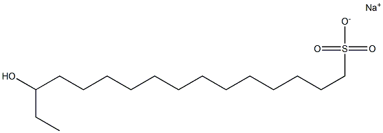 14-Hydroxyhexadecane-1-sulfonic acid sodium salt Struktur