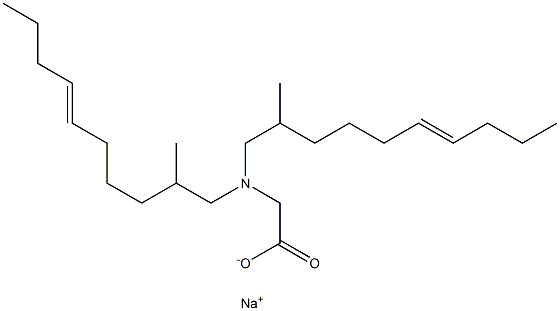 N,N-Bis(2-methyl-6-decenyl)glycine sodium salt Struktur