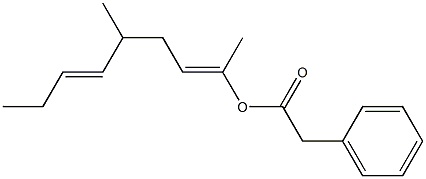 Phenylacetic acid 1,4-dimethyl-1,5-octadienyl ester Struktur