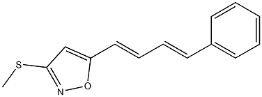 5-[(1E,3E)-4-[Phenyl]-1,3-butadienyl]-3-(methylthio)isoxazole Struktur