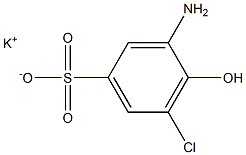 3-Amino-5-chloro-4-hydroxybenzenesulfonic acid potassium salt Struktur