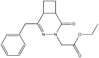 4,5-Ethylene-3-benzyl-5,6-dihydro-6-oxopyridazine-1(4H)-acetic acid ethyl ester Struktur