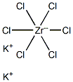 Potassium hexachlorozirconate Struktur