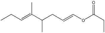 Propionic acid 4,5-dimethyl-1,5-octadienyl ester Struktur