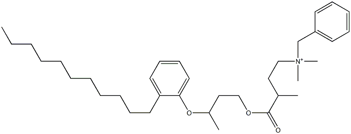 N,N-Dimethyl-N-benzyl-N-[3-[[3-(2-undecylphenyloxy)butyl]oxycarbonyl]butyl]aminium Struktur