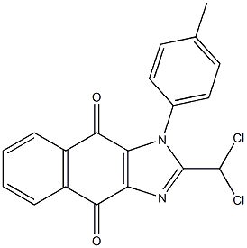 2-(Dichloromethyl)-1-(4-methylphenyl)-1H-naphth[2,3-d]imidazole-4,9-dione Struktur