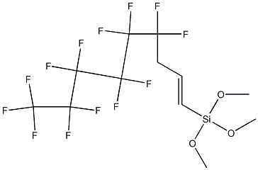 1-[Trimethoxysilyl]-4,4,5,5,6,6,7,7,8,8,9,9,9-tridecafluoro-1-nonene Struktur