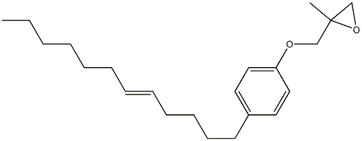 4-(5-Dodecenyl)phenyl 2-methylglycidyl ether Struktur