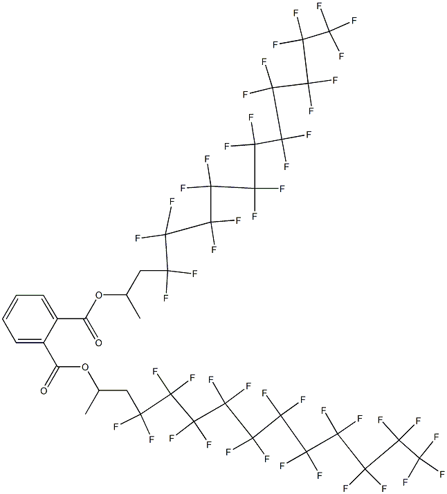 Phthalic acid di[2-(tricosafluoroundecyl)-1-methylethyl] ester Struktur