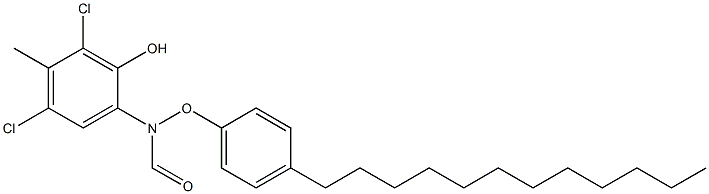 2-(4-Dodecylphenoxyformylamino)-4,6-dichloro-5-methylphenol Struktur