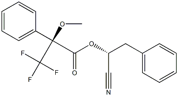 (S)-3,3,3-Trifluoro-2-methoxy-2-phenylpropanoic acid (R)-1-cyano-2-phenylethyl ester Struktur