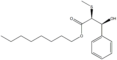 (2S,3S)-2-(Methylthio)-3-hydroxy-3-phenylpropanoic acid octyl ester Struktur