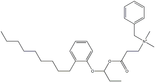 N,N-Dimethyl-N-benzyl-N-[2-[[1-(2-nonylphenyloxy)propyl]oxycarbonyl]ethyl]aminium Struktur