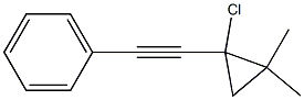 1-(Phenylethynyl)-1-chloro-2,2-dimethylcyclopropane Struktur