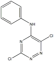 3,6-Dichloro-5-(phenylamino)-1,2,4-triazine Struktur