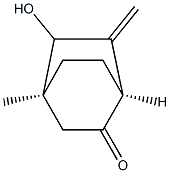 (1S,4S)-5-Hydroxy-4-methyl-6-methylenebicyclo[2.2.2]octan-2-one Struktur