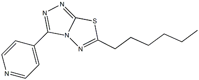 6-Hexyl-3-(4-pyridinyl)-1,2,4-triazolo[3,4-b][1,3,4]thiadiazole Struktur