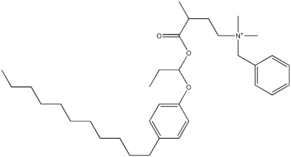 N,N-Dimethyl-N-benzyl-N-[3-[[1-(4-undecylphenyloxy)propyl]oxycarbonyl]butyl]aminium Struktur