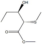 (2S,3R)-2-(Methylthio)-3-hydroxyvaleric acid methyl ester Struktur