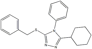 5-Cyclohexyl-4-phenyl-3-[benzylthio]-4H-1,2,4-triazole Struktur