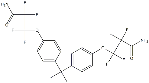 3,3'-[Propane-2,2-diylbis(4,1-phenyleneoxy)]bis(2,2,3,3-tetrafluoropropanamide) Struktur