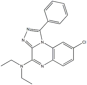 4-Diethylamino-8-chloro-1-phenyl[1,2,4]triazolo[4,3-a]quinoxaline Struktur