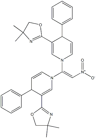 1,1'-(2-Nitroethene-1,1-diyl)bis[4-phenyl-3-(4,4-dimethyl-2-oxazolin-2-yl)-1,4-dihydropyridine] Struktur