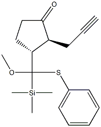 (2S,3R)-2-(2-Propyn-1-yl)-3-[methoxy(phenylthio)(trimethylsilyl)methyl]cyclopentanone Struktur