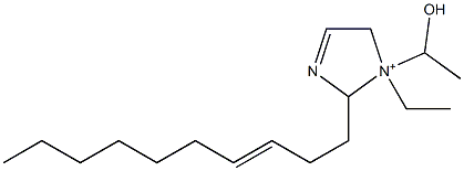 2-(3-Decenyl)-1-ethyl-1-(1-hydroxyethyl)-3-imidazoline-1-ium Struktur