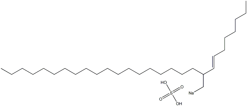 Sulfuric acid 2-(1-octenyl)henicosyl=sodium ester salt Struktur