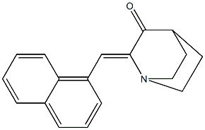 2-(1-Naphtylmethylene)quinuclidin-3-one Struktur