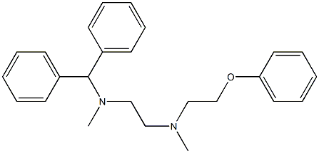 N-(2-Phenoxyethyl)-N,N'-dimethyl-N'-diphenylmethyl-1,2-ethanediamine Struktur