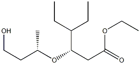 (S)-3-[(S)-1-Methyl-3-hydroxypropoxy]-4-ethylhexanoic acid ethyl ester Struktur