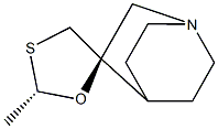 (2S,5R)-2-Methylspiro[1,3-oxathiolane-5,3'-quinuclidine] Struktur