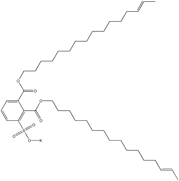 3-(Potassiosulfo)phthalic acid di(14-hexadecenyl) ester Struktur