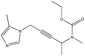 N-Methyl-N-[1-methyl-4-(5-methyl-1H-imidazol-1-yl)-2-butynyl]carbamic acid ethyl ester Struktur